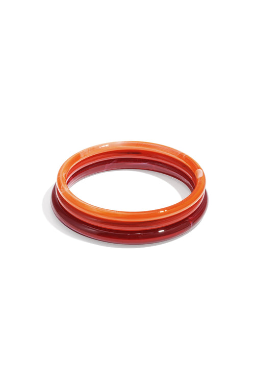 Acryl armbanden effen kleur -oranje
