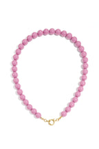 Kralenketting met sluiting aan de voorkant – 12 mm - roze
