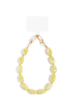 Telefoonkoord met kralen – Casual acryl – Dagelijks draagbaar - geel