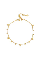 Bracelet with alternating balls - goud