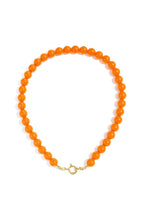 Kralenketting met sluiting aan de voorkant – 12 mm - oranje