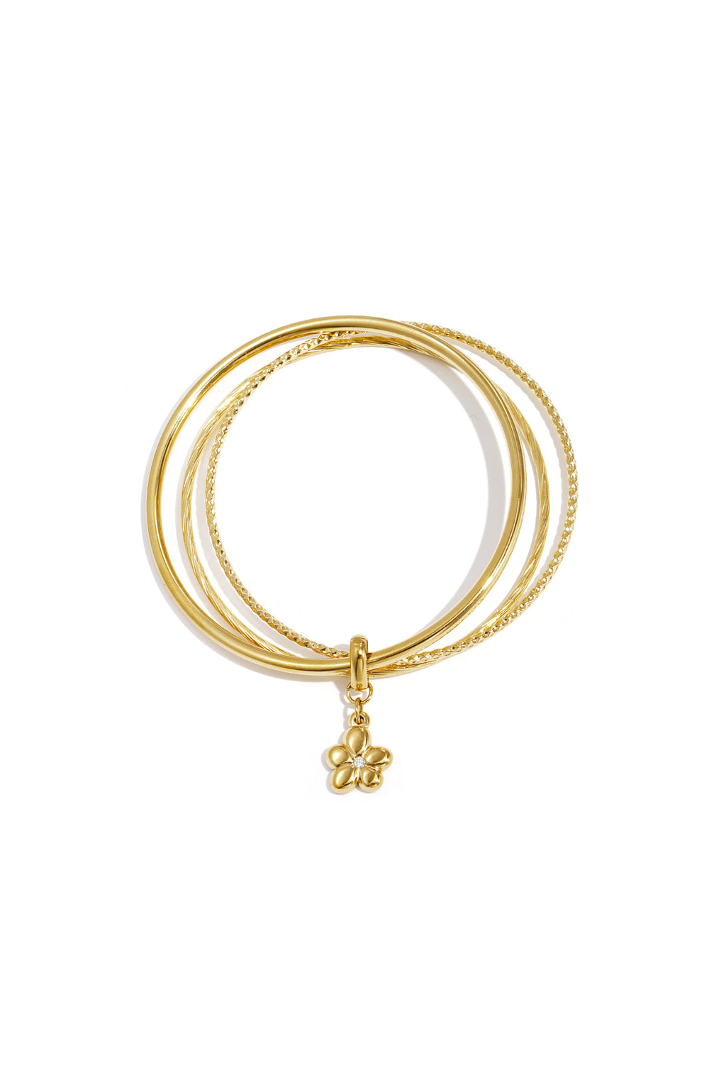 Armbanden met hangend bloembedeltje