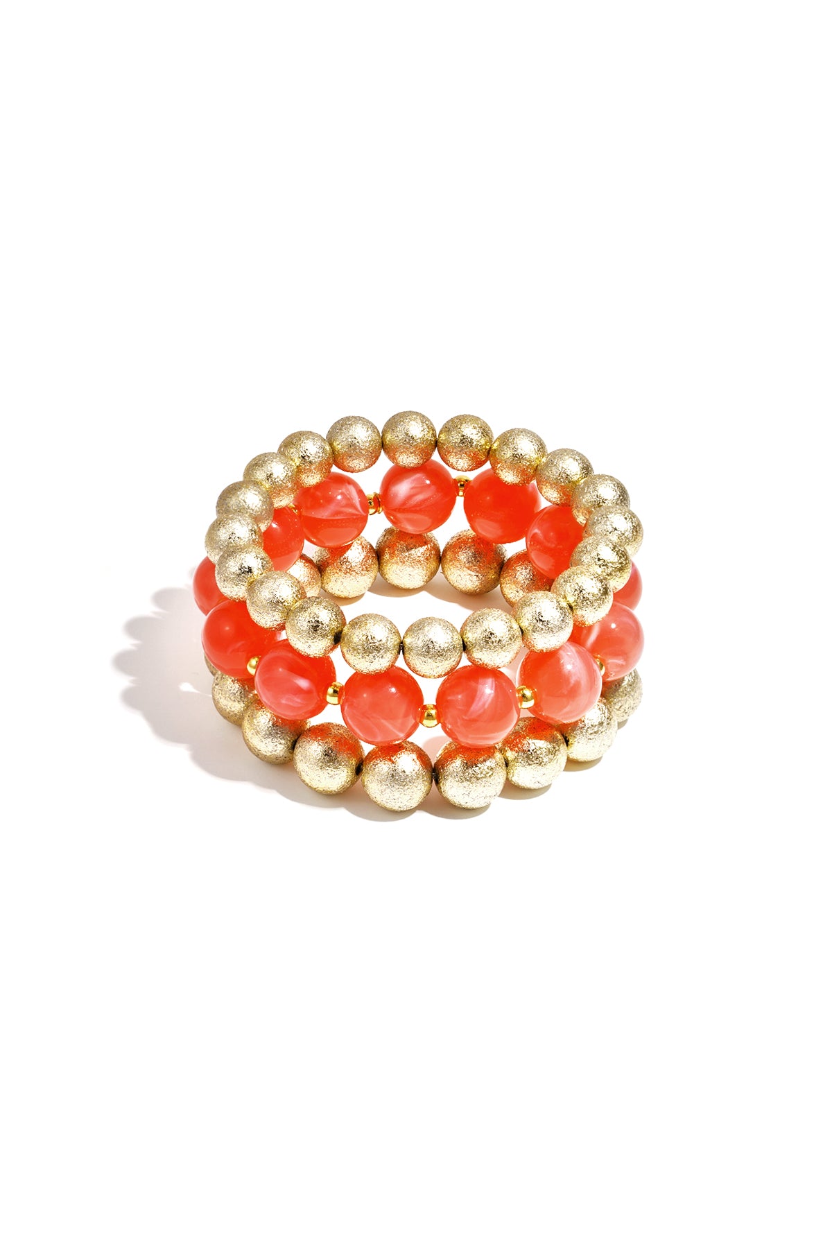 Armbanden set van 3 met kralen - roze