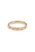 Armbanden set met hartdetail - licht oranje