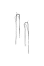 Oorbellen met hangertjes van roestvrij staal en een ketting, eenvoudige serie voor dames, geschikt voor bijeenkomsten/feestjes.