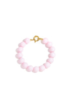 Armband met middelgrote kralen en sluiting aan de voorkant – 12 mm - licht roze