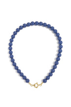 Kralenketting met sluiting aan de voorkant – 12 mm - donker blauw
