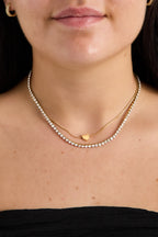 Elegant Gold Layered Heart Necklace for Daily Wear