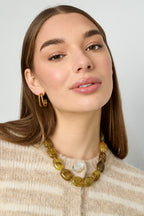 Ketting met squoval kralen