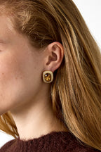 Roestvrijstalen oorknopjes met geometrische vorm, elegant en luxueus, voor dagelijks gebruik. Damessieraden.