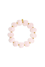 Elastieke kralenarmband met grote kralen - roze