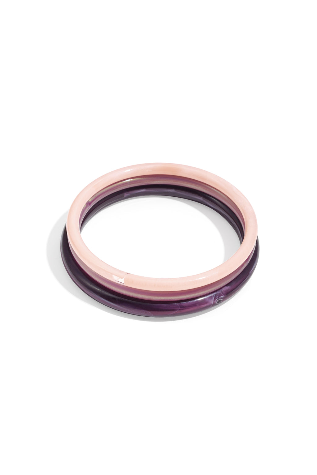 Acryl armbanden effen kleur - roze