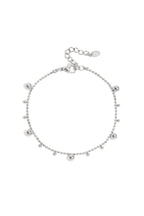 Bracelet with alternating balls - zilver
