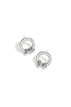 Oorknopjes met elegante ringetjes - zilver