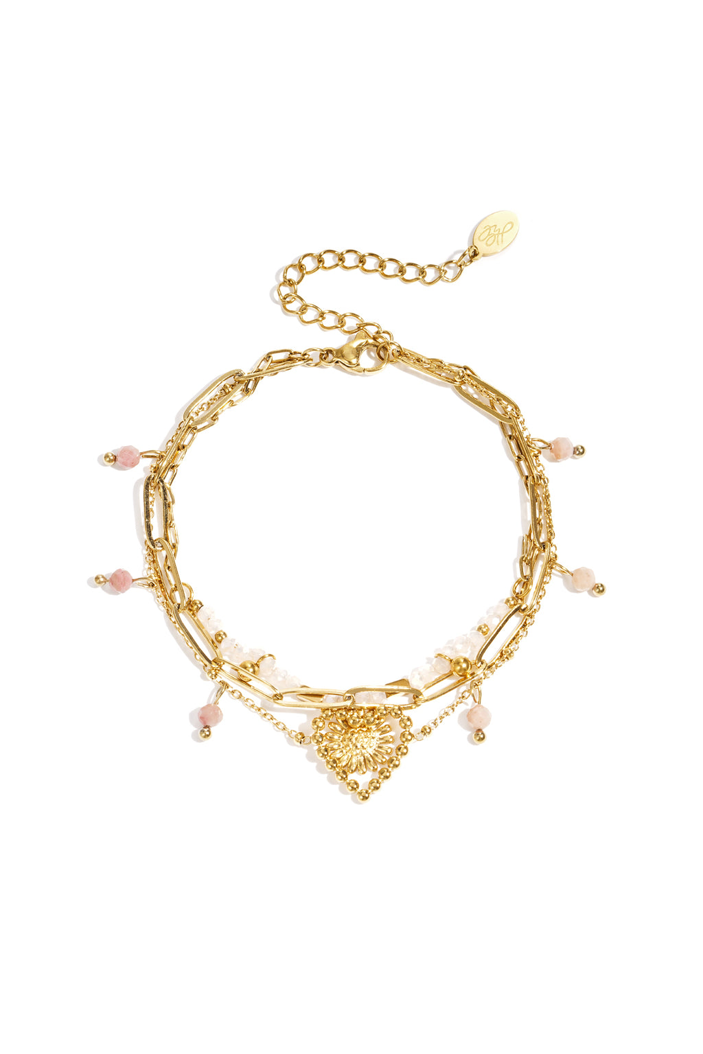 Driedubbele armband met kralen