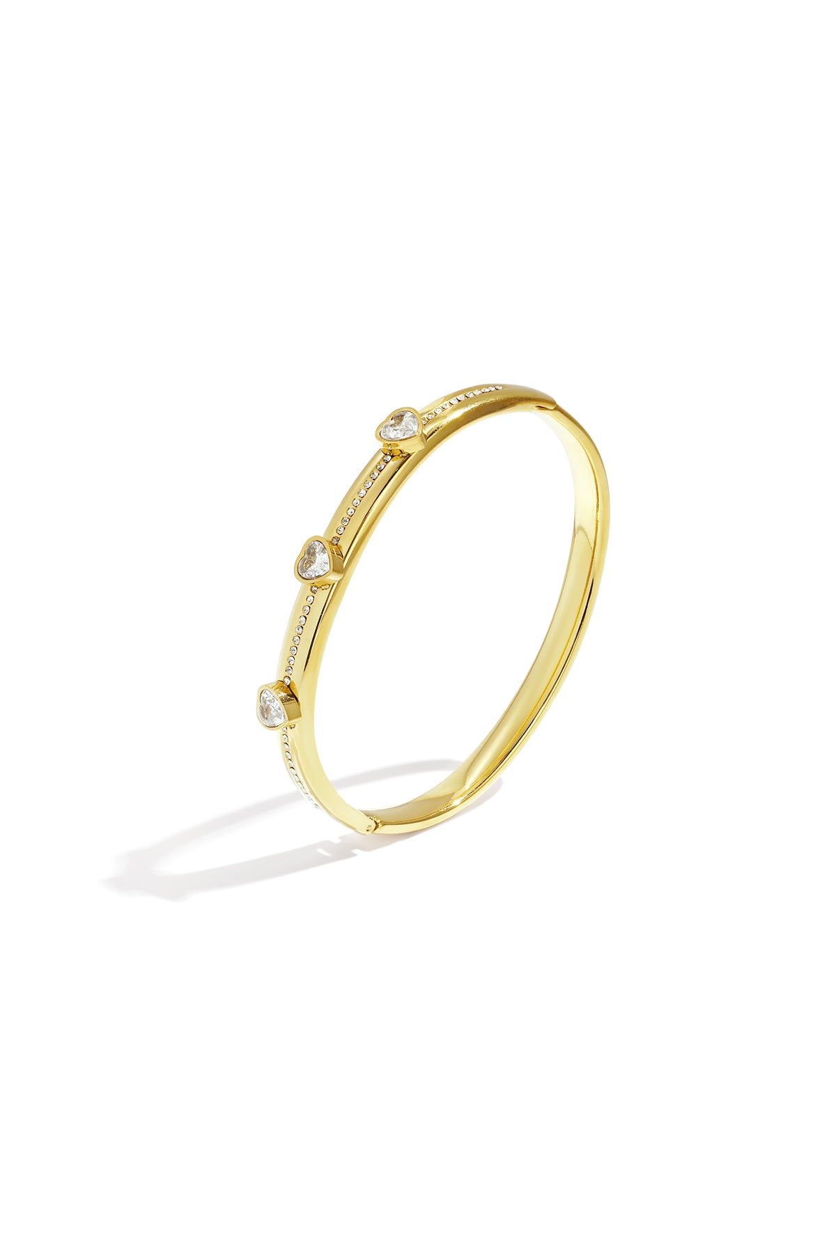 Armbanden van roestvrij staal met hart, goud