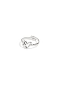 Ring met hartjes - zilver