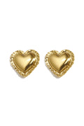 Elegant Gold Heart Cufflinks for Women