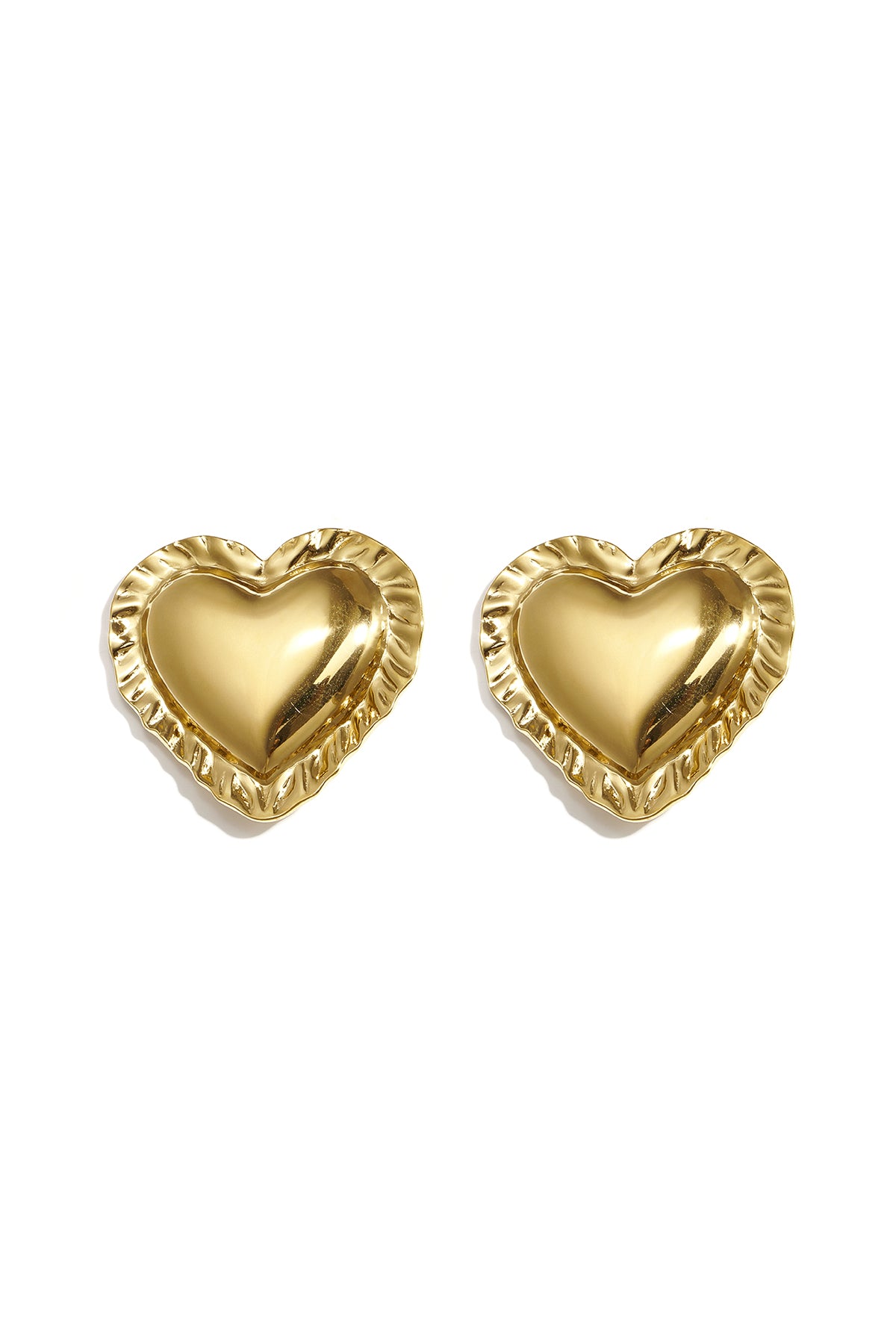 Elegant Gold Heart Cufflinks for Women