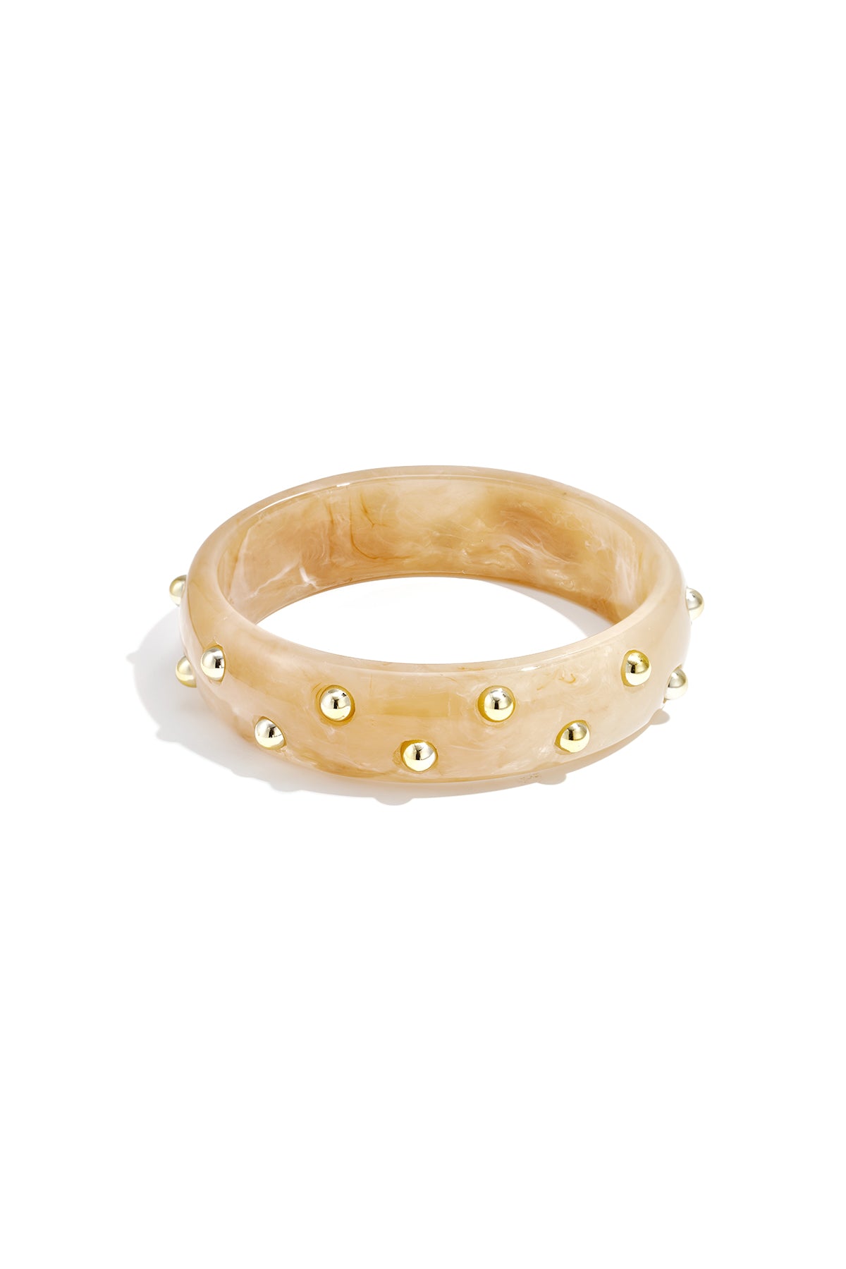 Armbanden met gestippeld detail - licht bruin
