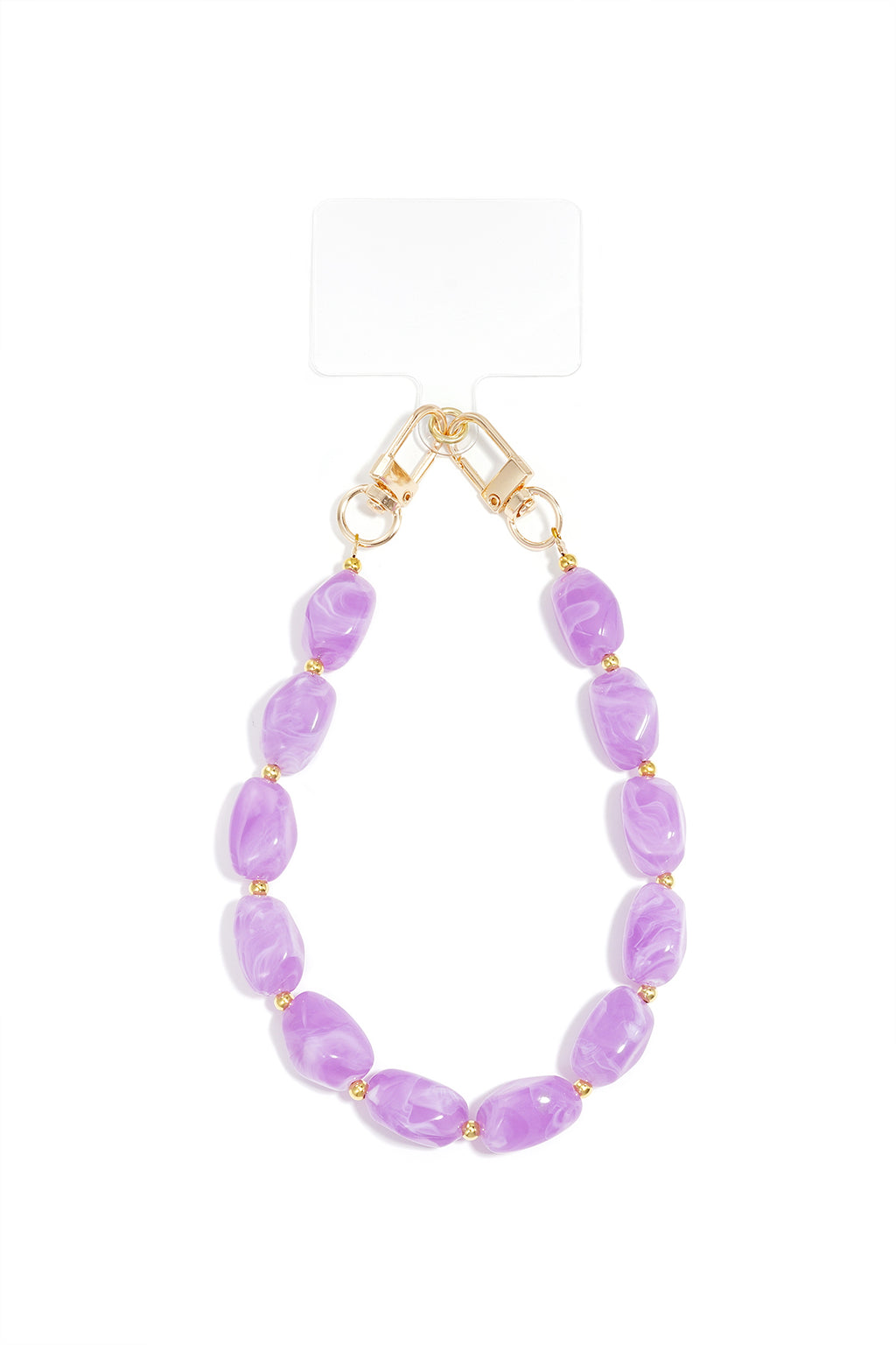 Telefoonkoord met kralen – Casual acryl – Dagelijks draagbaar - paars