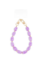 Telefoonkoord met kralen – Casual acryl – Dagelijks draagbaar - paars